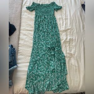 Lulus off the shoulder maxi dress